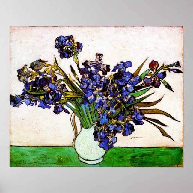 Van Gogh Vas från Irises Poster (Framsidan)