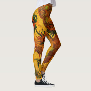 Van Gogh - Vas med 15 solblommor Leggings