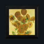 Van Gogh - Vas med 15 solblommor Minnesask<br><div class="desc">Vas med 15 solrosor / Vas avec quinze tournesols - Vincent Van Gogh,  augusti 1888 - Sunblommor 1888 fouth,  version (F454)</div>