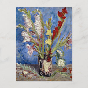 Van Gogh. Vas med Gladioli och China Asters. Vykort