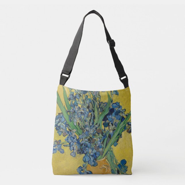 Van Gogh Vas med Iris Klassisk Impressionism Axelväska (Framsida)