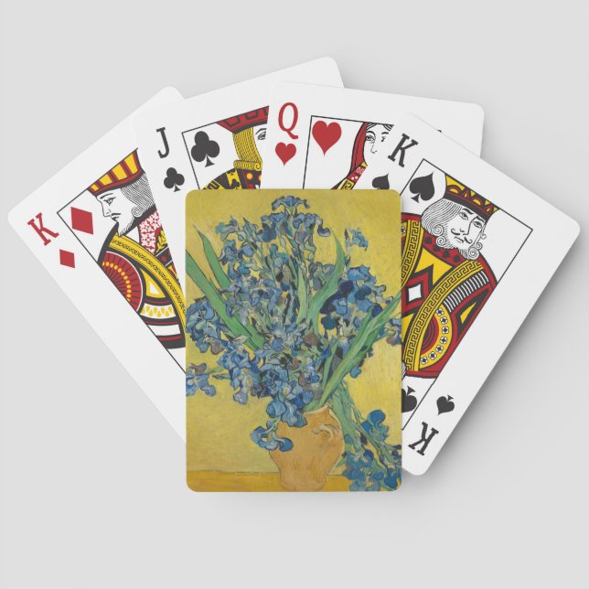 Van Gogh Vas med Iris Klassisk Impressionism Casinokort (Baksidan)