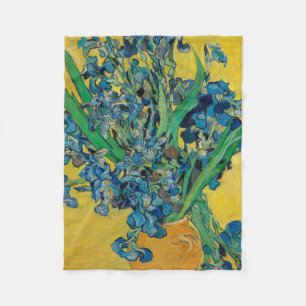 Van Gogh Vas med Iris Klassisk Impressionism Fleecefilt