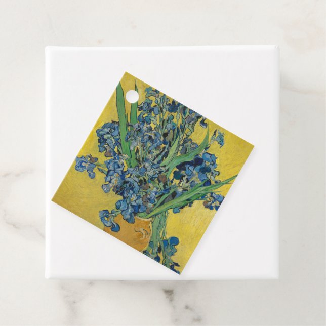 Van Gogh Vas med Iris Klassisk Impressionism Gåvor Etiketter (På plats)