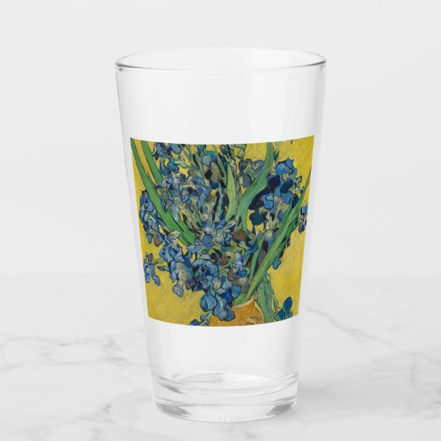 Van Gogh Vas med Iris Klassisk Impressionism Glaskopp (Framsida)