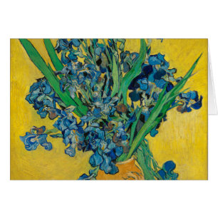 Van Gogh Vas med Iris Klassisk Impressionism Hälsningskort