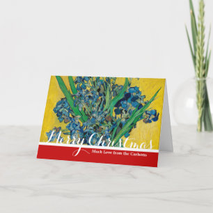 Van Gogh Vas med Iris Klassisk Impressionism Helgkort
