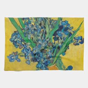 Van Gogh Vas med Iris Klassisk Impressionism Kökshandduk