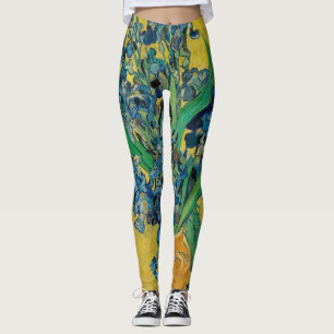Van Gogh Vas med Iris Klassisk Impressionism Leggings