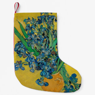 Van Gogh Vas med Iris Klassisk Impressionism Liten Julstrumpa