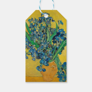 Van Gogh Vas med Iris Klassisk Impressionism Presentetikett