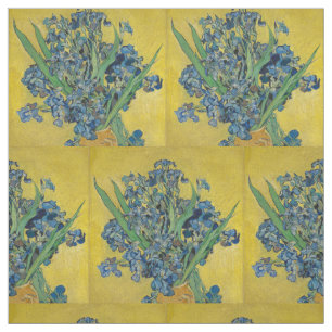 Van Gogh Vas med Iris Klassisk Impressionism Tyg