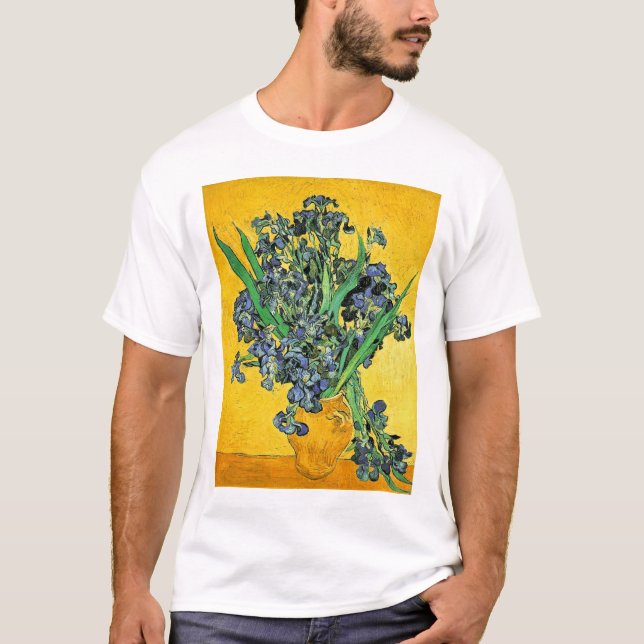 Van Gogh - Vas med irisar gul bakgrund Tröja (Framsida)