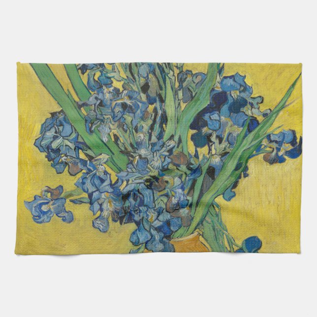 Van Gogh Vas med Irises Classic Impressionism Kökshandduk (Horisontell)