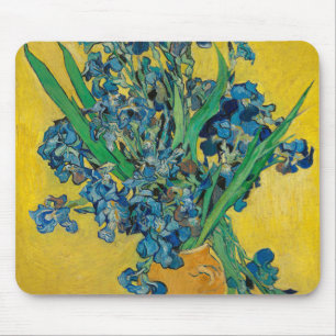 Van Gogh Vas med Irises på Gult Musmatta
