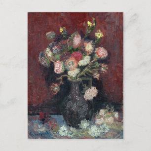 van Gogh Vas med kinesiska Asters och Gladioli Vykort