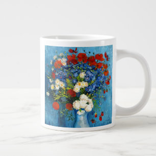 Van Gogh Vas med kornblommor och poppies Jumbo Mugg