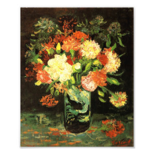 Van Gogh vas med nejlikatrycket Fototryck