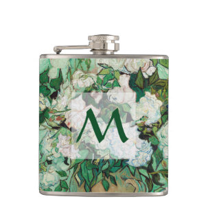 Van Gogh Vas med Rosa ros Blommigt Art Monogram Fickplunta