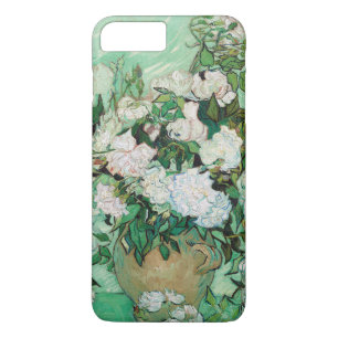 Van Gogh Vas med Rosa ros Blommigt Painting