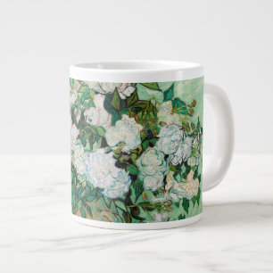 Van Gogh Vas med Rosa ros Flowers Painting Jumbo Mugg