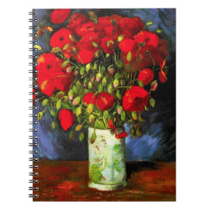 Van Gogh Vas med rött poppies bärbar dator Anteckningsbok
