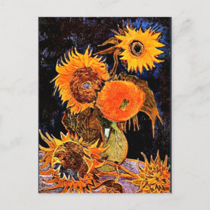 Van Gogh - Vas med sex solblommor Vykort