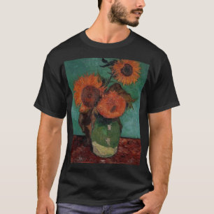 Van Gogh vas med tre solrosor T-shirt