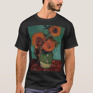 Van Gogh vas med tre solrosor T-shirt