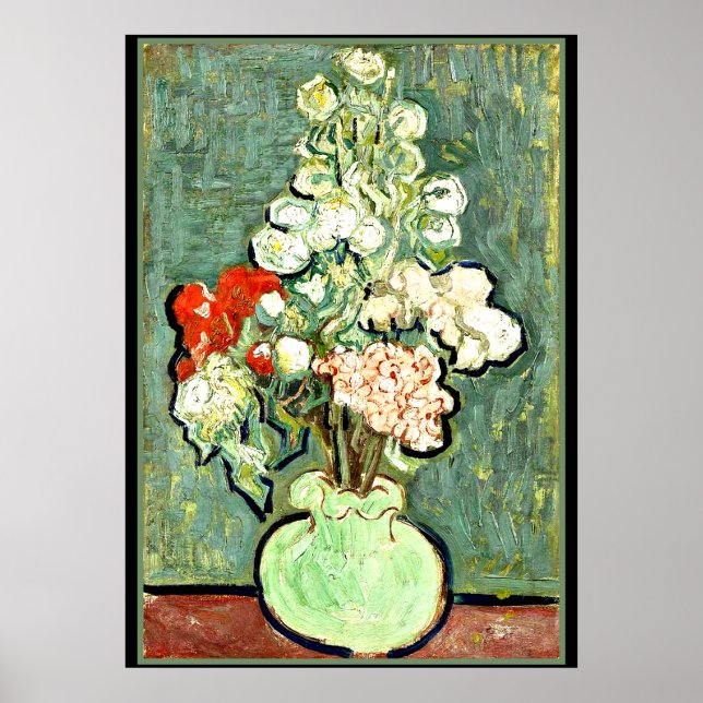 Van Gogh - Vas of Flowers, 1890 Poster (Framsidan)