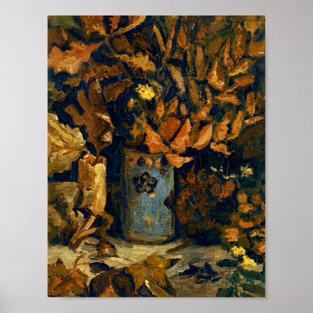 Van Gogh Vase with Dead Leaves Poster (Framsidan)