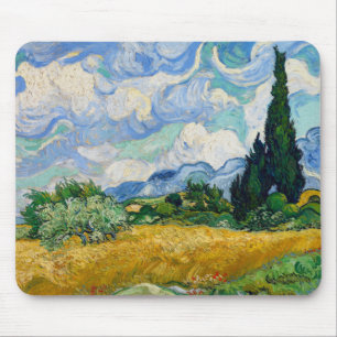 Van Gogh vetefält med Cypresses Musmatta