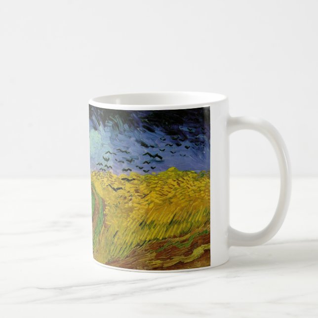 Van Gogh - vetefält med kråkor (1890) Kaffemugg (Höger)