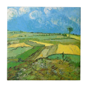 Van Gogh Vetefält vid Auvers under mulen himmel Kakelplatta