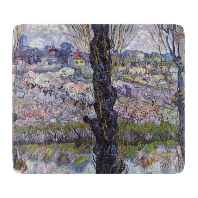Van Gogh View Arles blommande trädgård (Framsidan)