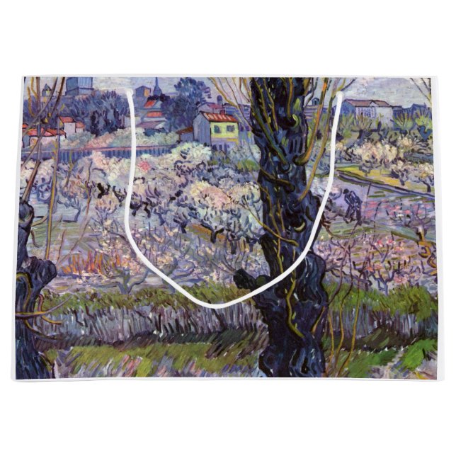 Van Gogh View Arles blommande trädgård (Framsidan)