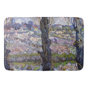 Van Gogh View Arles Blommande Trädgård Badrumsmatta