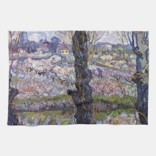 Van Gogh View Arles Blommande Trädgård Kökshandduk