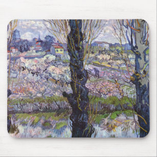 Van Gogh View Arles blommande trädgård Musmatta