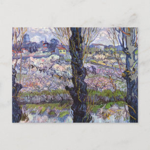 Van Gogh View Arles blommande trädgård Vykort