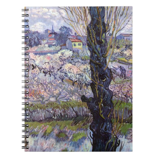 Van Gogh View Arles Blommar Garden Anteckningsbok (Framsidan)