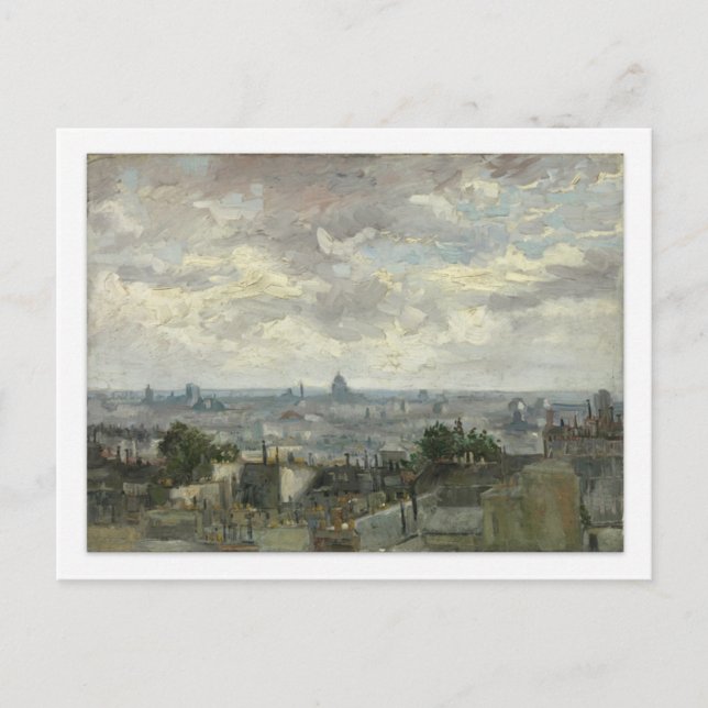 Van Gogh View of Paris Post Card Vykort (Framsida)