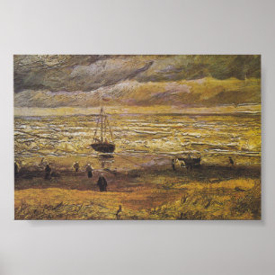 Van Gogh View of the Scheveningen Sea Print Poster