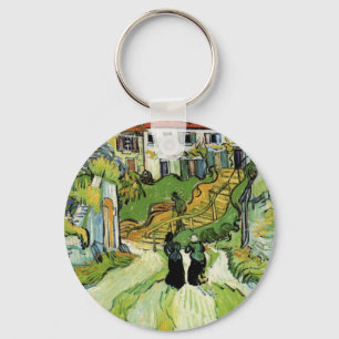 Van Gogh Village Street och Steps Auvers, Figurer Nyckelring