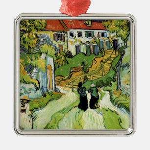 Van Gogh - Village Street och Steps in Auvers Julgransprydnad Metall