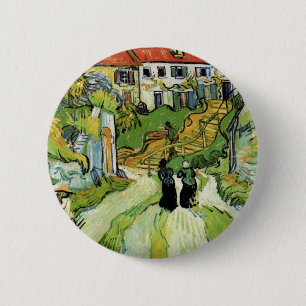 Van Gogh - Village Street och Steps in Auvers Knapp