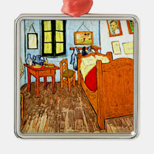 Van Gogh - Vincent Bedroom, berömd-lackering, Julgransprydnad Metall