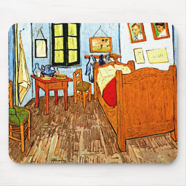 Van Gogh - Vincent Bedroom, bra konsmålning Musmatta (Framsidan)