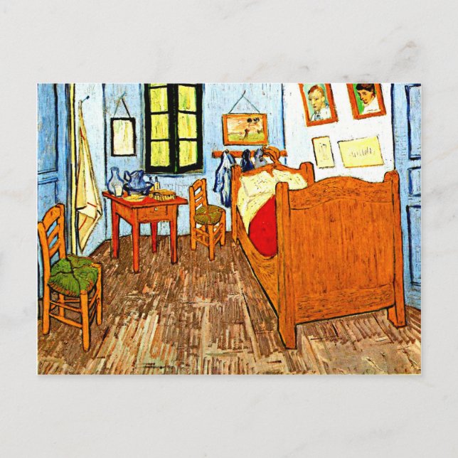 Van Gogh - Vincent's Bedroom Vintage Postcard Vykort (Framsida)