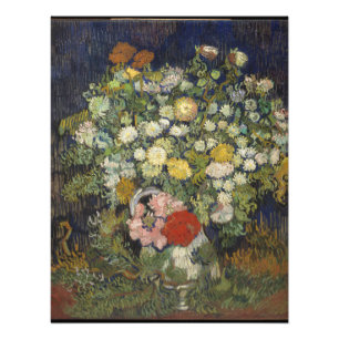 Van Gogh Vintage Bouquet av Blommor i Vas Fototryck